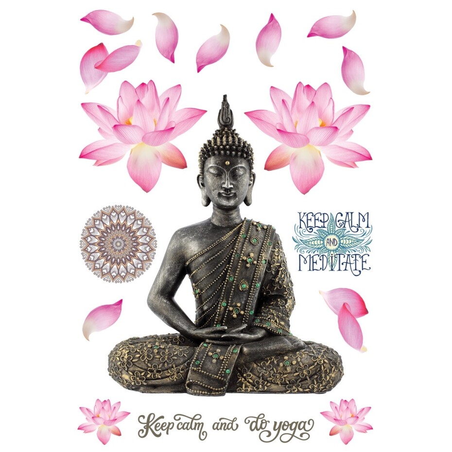 Samolepící dekorace Buddha, 42,5 x 65 cm - main (0)