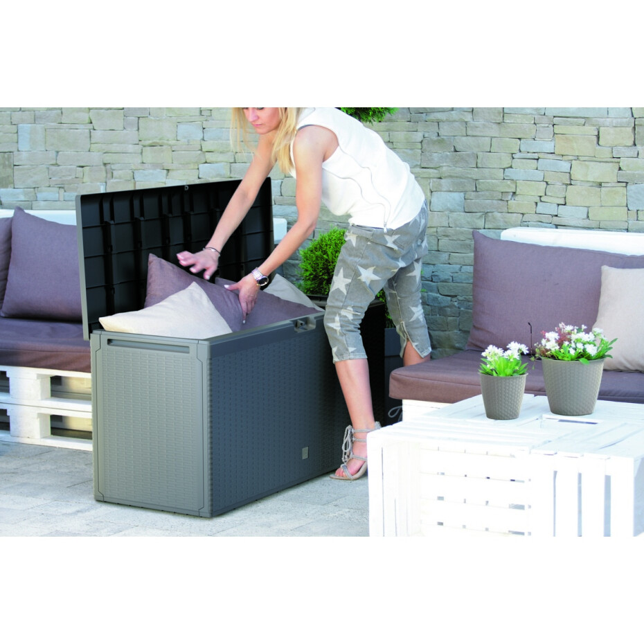 Zahradní úložný box Boxe Rato Plus hnědá, 290 l, 114 cm - main (5)