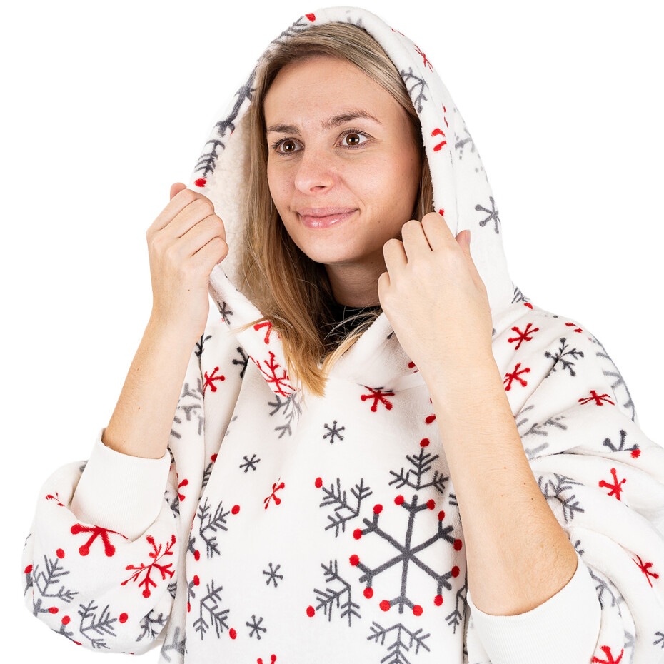 4Home Beránková mikina mikroplyš Snowflakes, uni S - dětské - main (4)