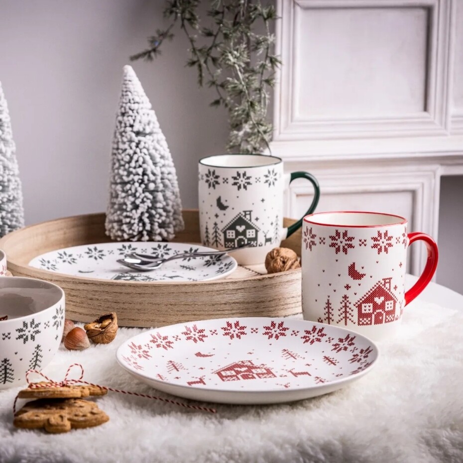 Altom Porcelánový dezertní talíř Grenlandia 20 cm, červená - main (4)