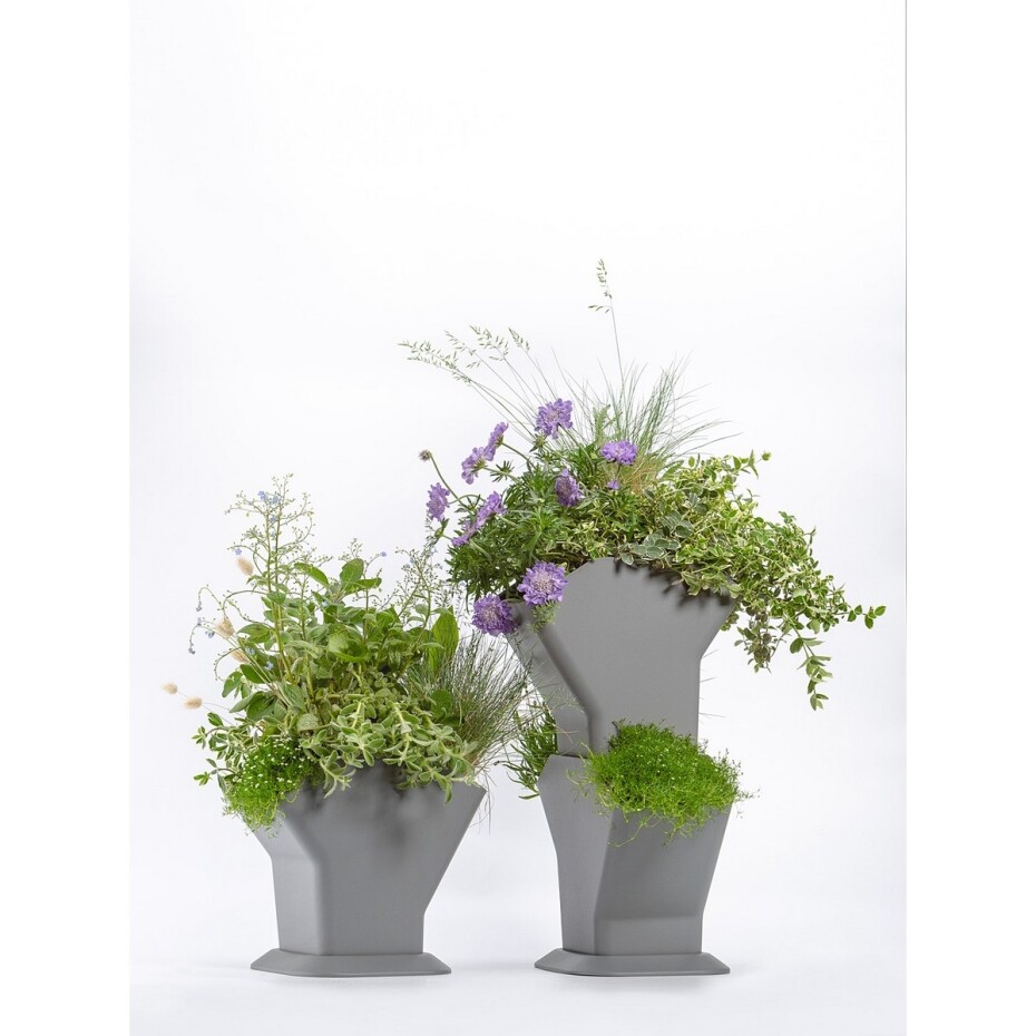 Plastia Samozavlažovací vertikální květináč Tree šedá, 31,3 x 77,3 cm - main (8)