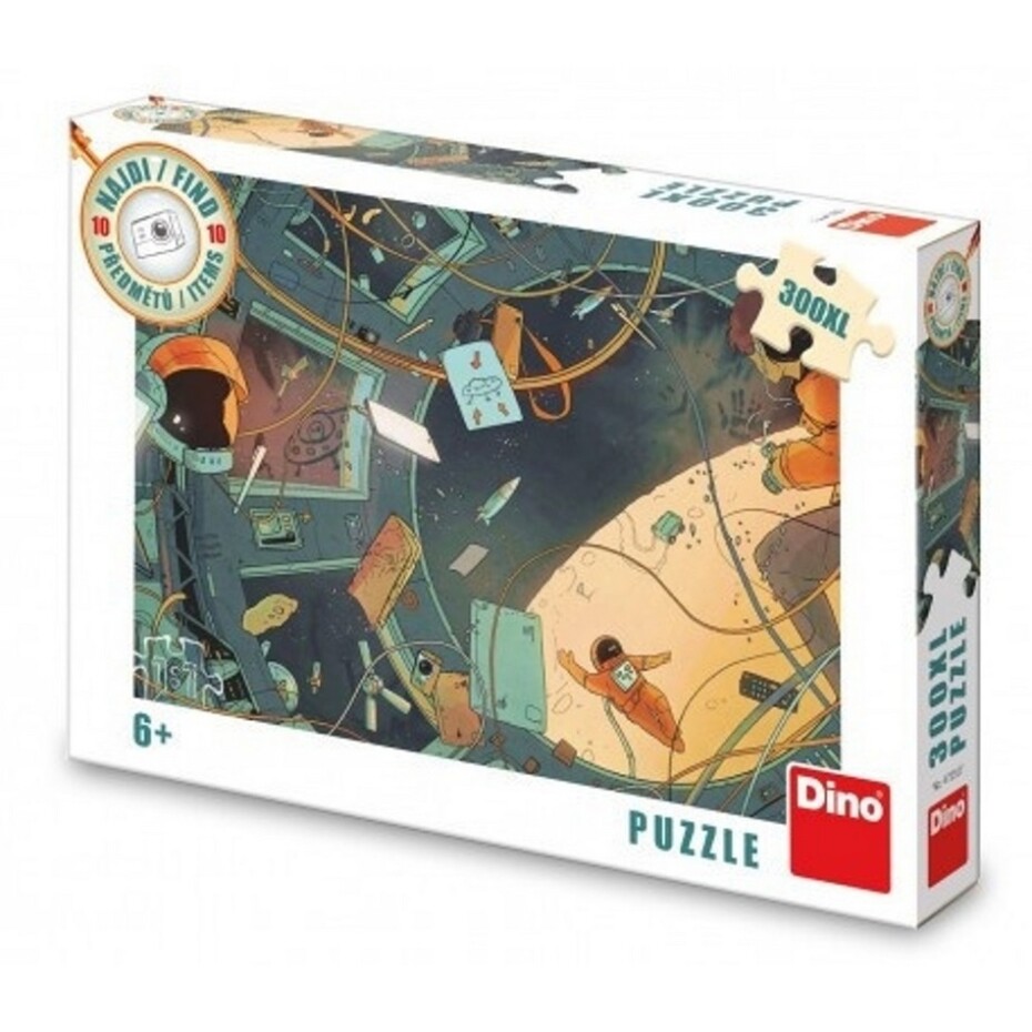 Dino Puzzle Vesmír - Najdi 10 předmětů 47x33cm 300 dílků XL v krabici 27x19x4cm - main (1)