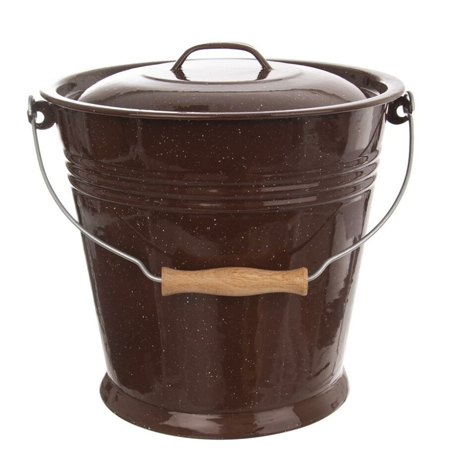 Orion Smaltovaná poklice na vědro Brown 10 l   - main (1)