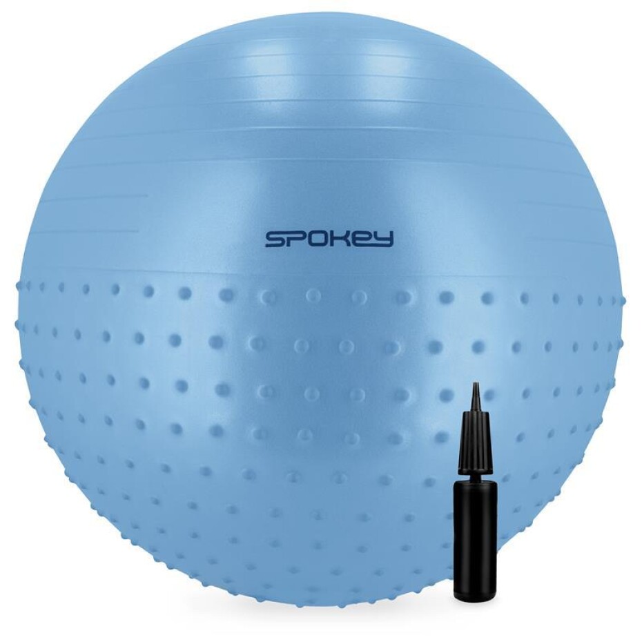 Spokey HALF FIT 2v1 Masážní gymnastický míč, 75 cm, modrý - main (0)