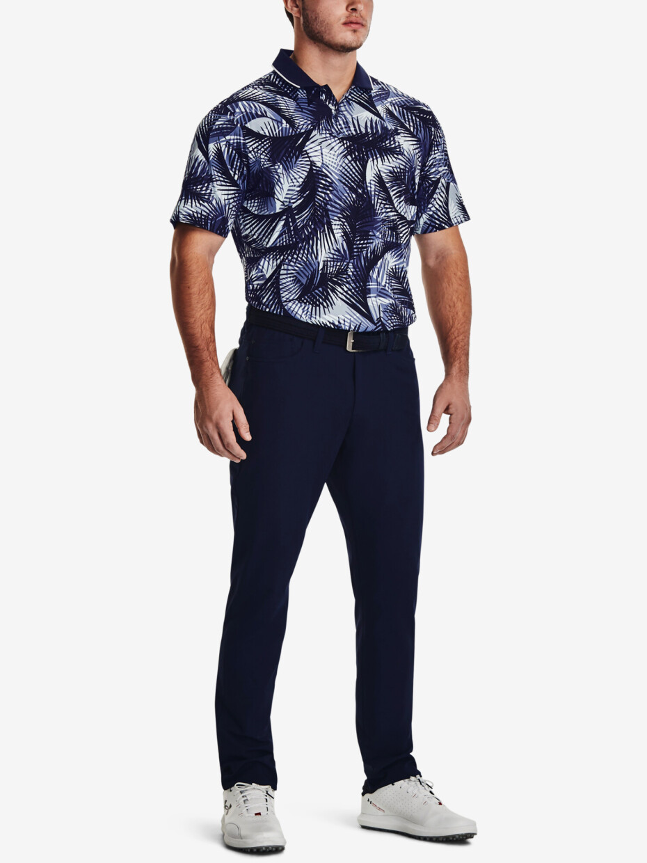Under Armour pánské funkční tričko s krátkým rukávem ISO-CHILL GRPHC PALM POLO 1377367-410 modré - main (1)