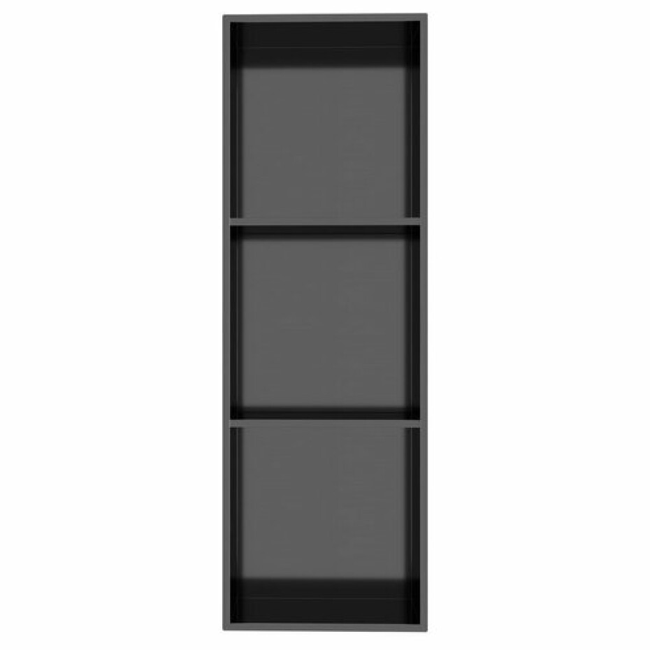 POLYSAN 1301-27B Inserta zapuštěná police do obkladu, 27 x 81 cm, nerez, antracitová - main (1)