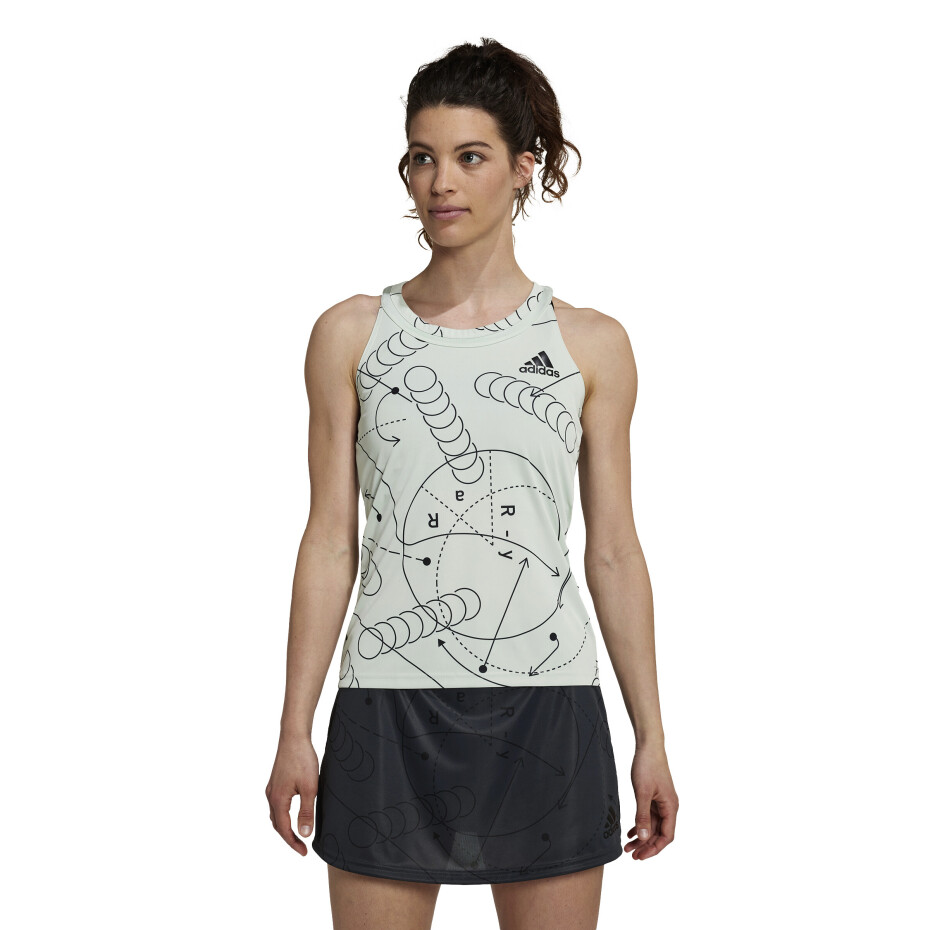 Dámské tílko adidas  Club Graphic Tank Linen Green M - main (3)