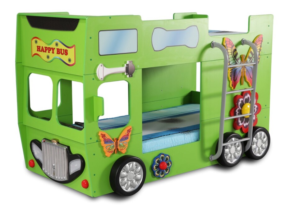 Artplast Dětská patrová postel HAPPY BUS | zelený 90 x 190 cm - main (2)