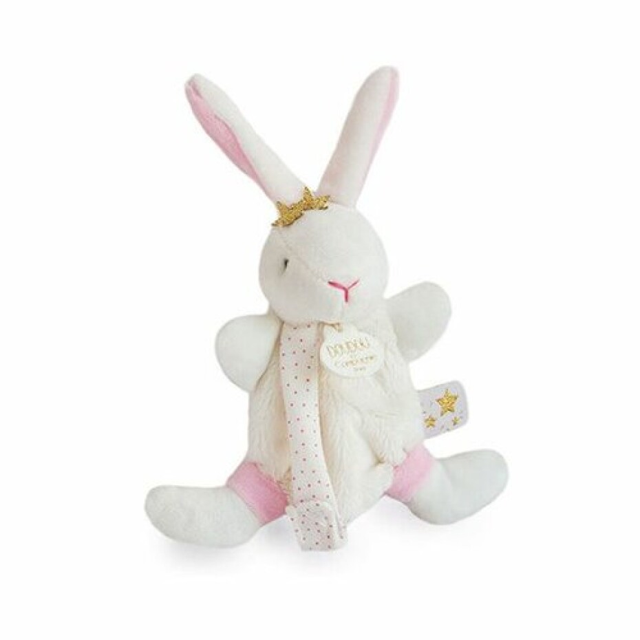 Doudou Dárková sada - Hračka s úchytem na dudlík králíček 15 cm - main (0)
