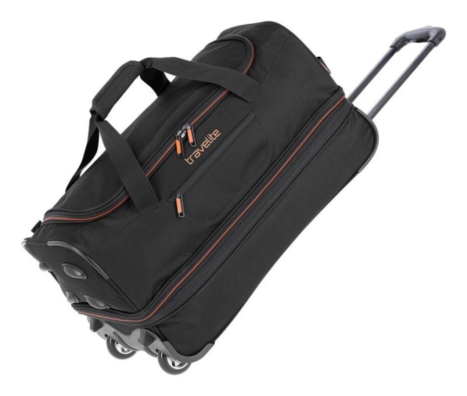 Travelite Basics Wheeled duffle S Black/orange - main (0)