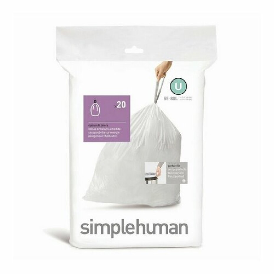 Simplehuman Sáčky do odpadkového koše U 55-80 l, 20 ks - main (0)