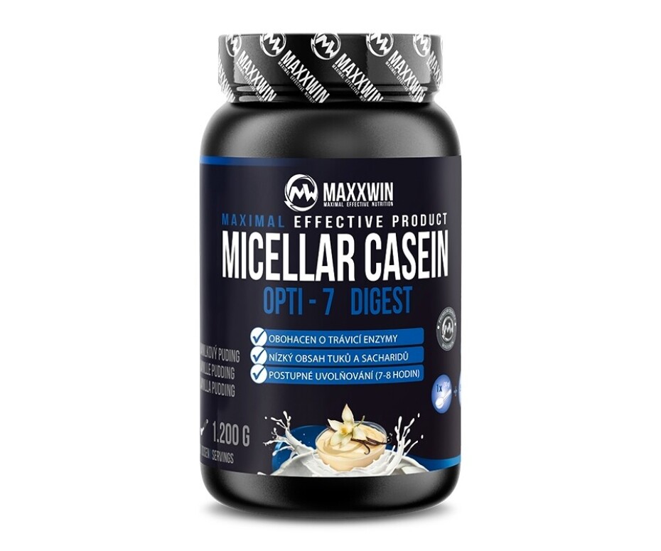 MAXXWIN Micellar Casein Opti-7-Digest 1200 g jahoda - banán - main (1)