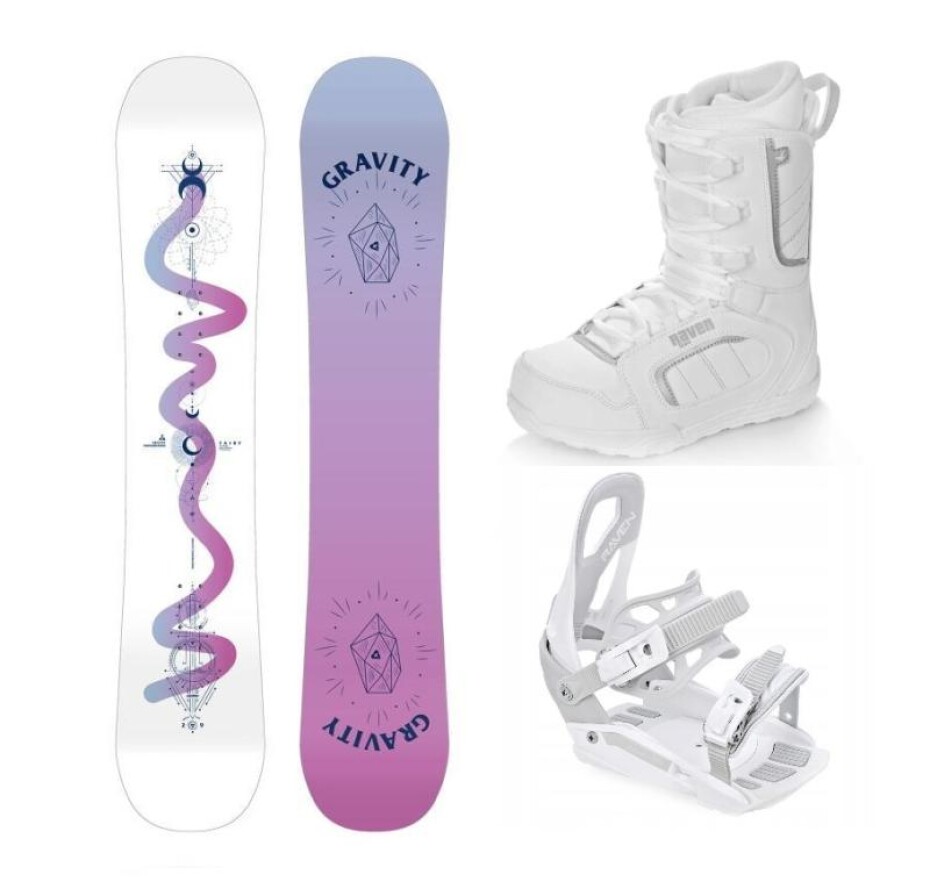Gravity Fairy 24/25 snowboard + Raven S230 White vázání + Raven Pearl white boty - main (0)