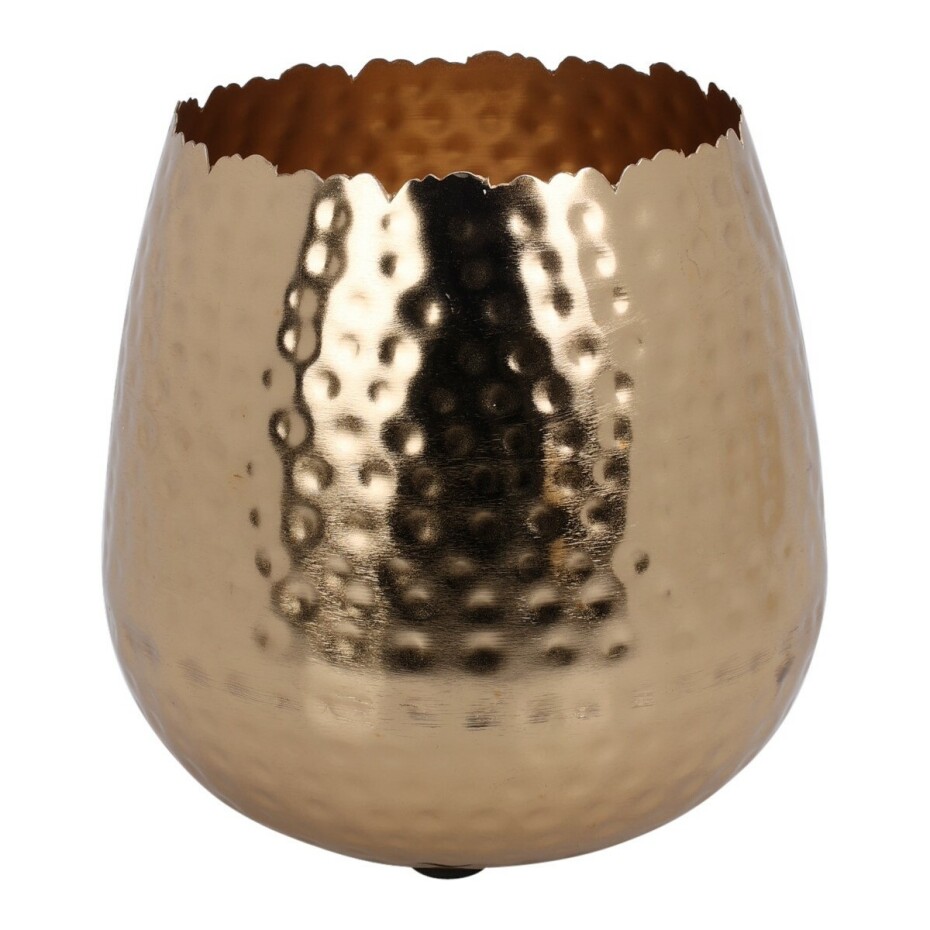 Kovový obal na květiny Gold, 18 x 18 cm - main (0)
