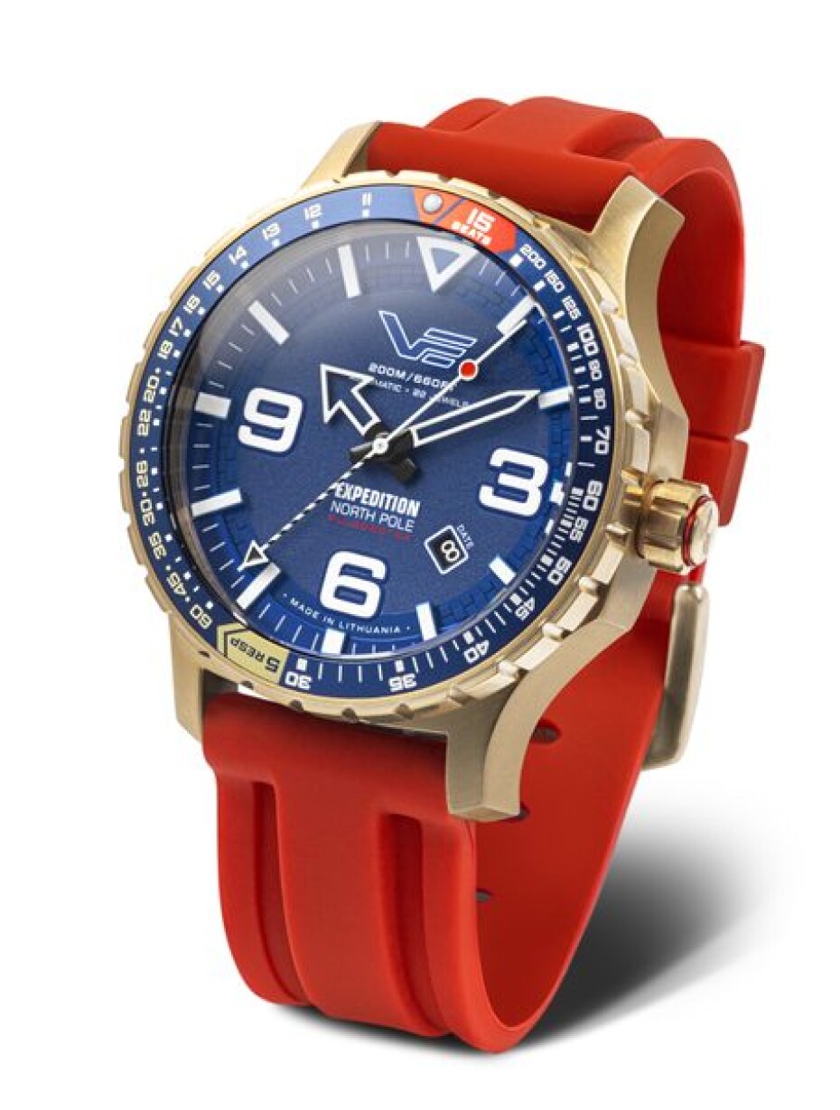 Vostok Europe Expedition North Pole Pulsometer Automatic Line YN55-597B730S - Modrý silikonový řemínek - main (3)