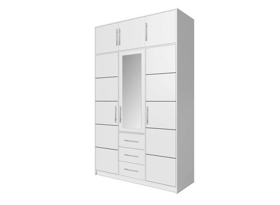 ArtStol Šatní skříň BALI D3 s nástavcem | bílá 147 cm - main (0)