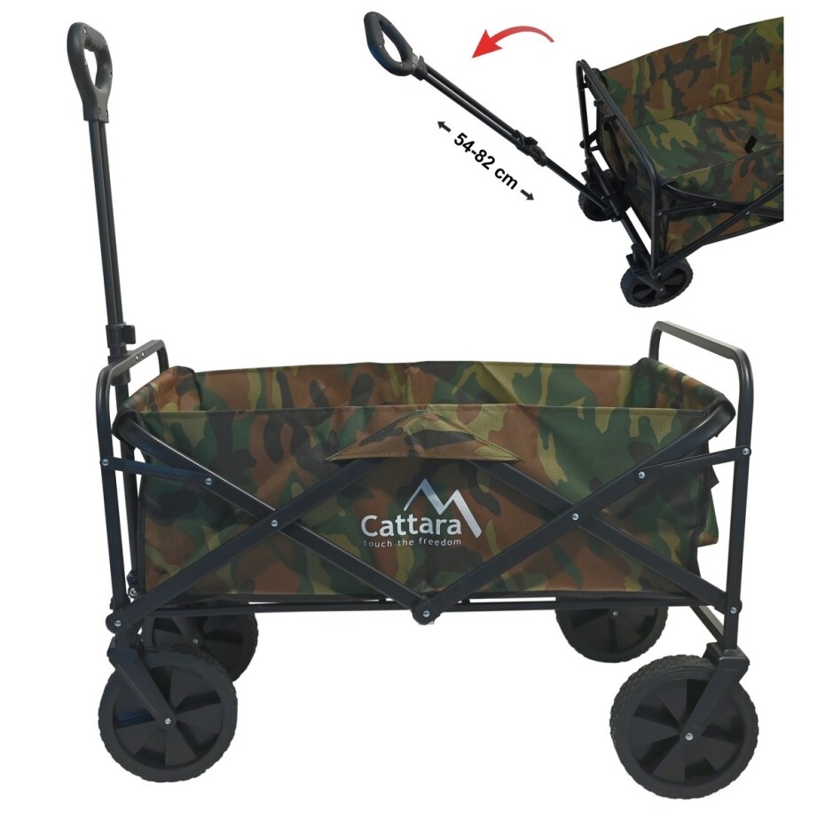 Cattara 13704 Kempingový vozík skládací Trogir Army, 104 x 86 x 55 cm - main (7)
