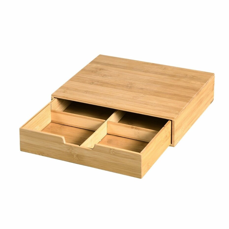 Kesper 58952 Organizér na čaje a kávové kapsle bambus, 34 x 31 x 8 cm - main (2)