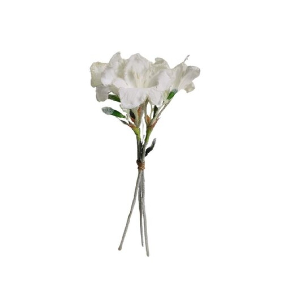 Umělá zasněžená Lilie bílá, 47 cm - main (0)