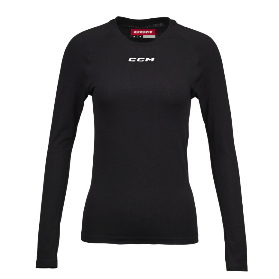 Dámské kompresní tričko CCM  LS Training Tee Black Senior L - main (0)