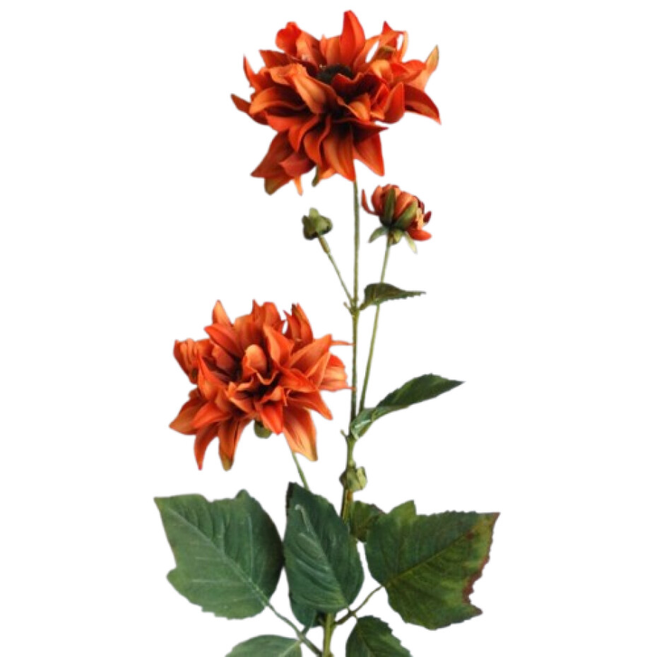 Umělá květina Jiřina rezavá, 72 cm - main (0)