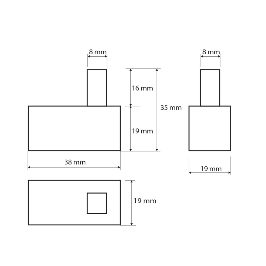 SAPHO XQ202 X-Square háček hranatý - main (2)