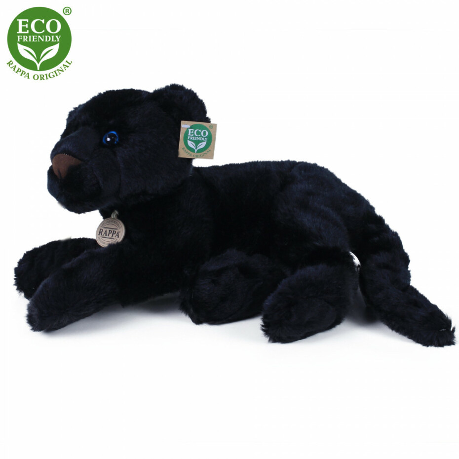 Plyšový černý panter ležící 40 cm ECO-FRIENDLY - main (1)