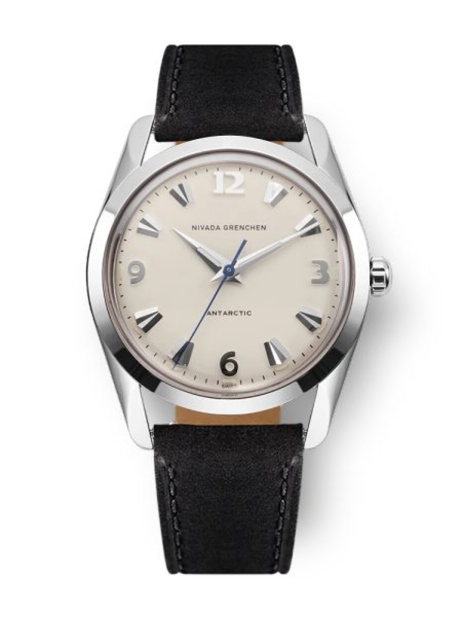 Nivada Grenchen Antarctic 35 mm - Eggshell White Luminova - Black Racing Strap - main (5)