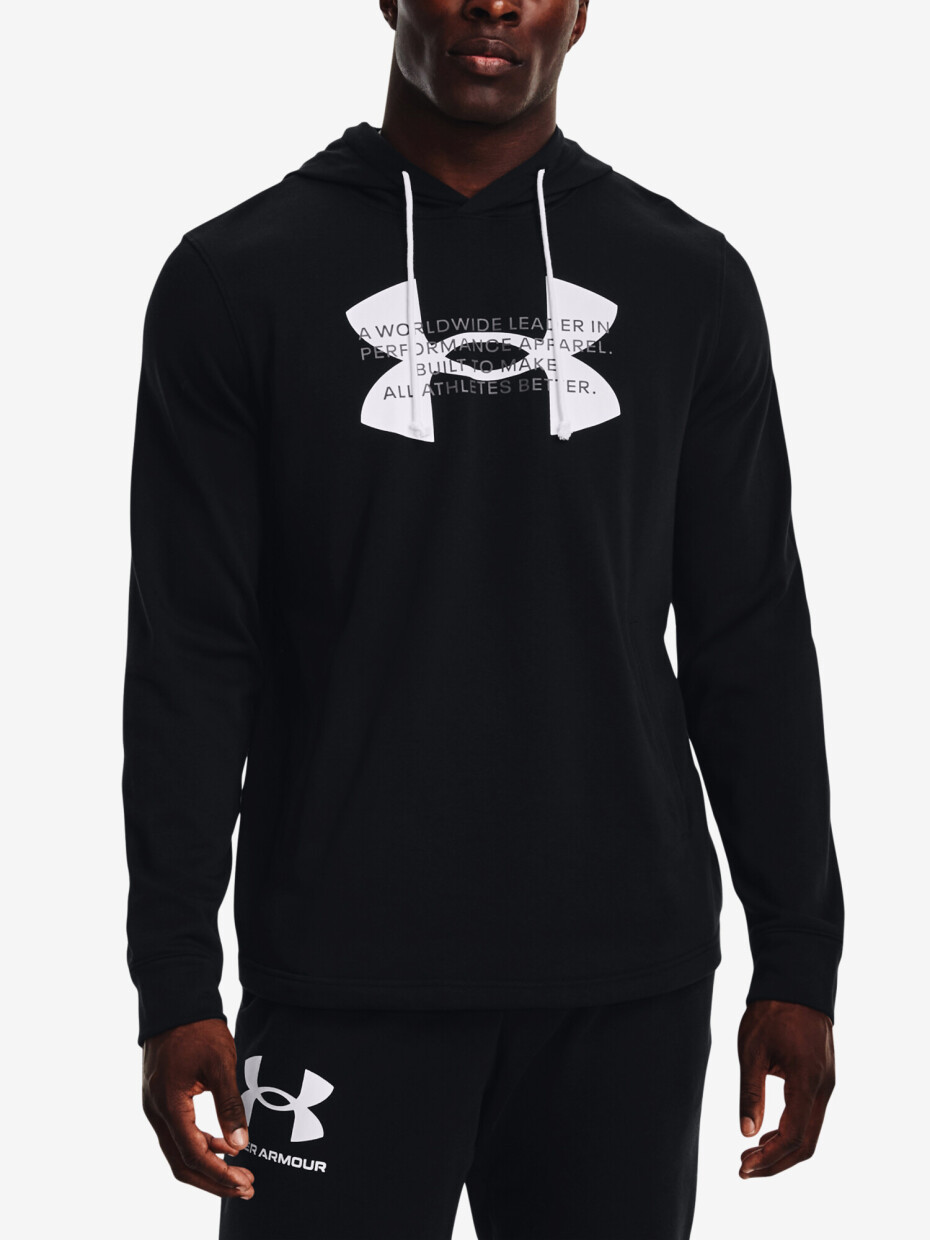Pánská mikina Under Armour  Rival Terry Logo Hoodie-BLK M - main (0)