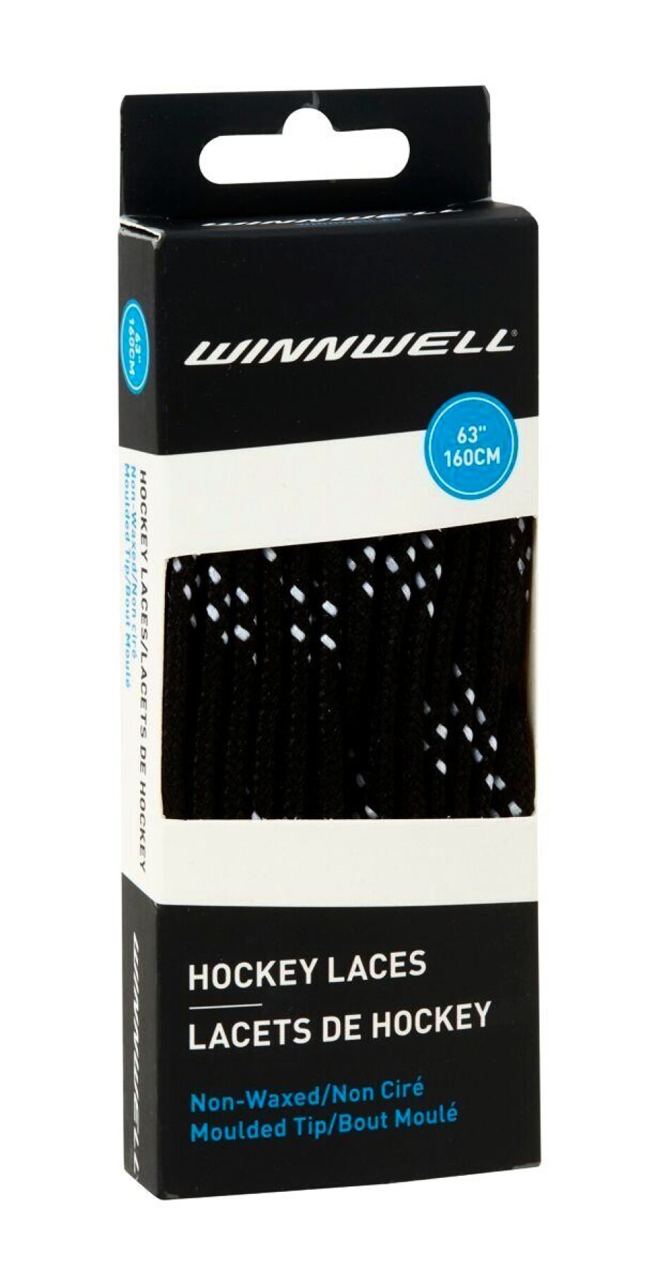Hokejové tkaničky WinnWell  Black  274 cm - main (1)