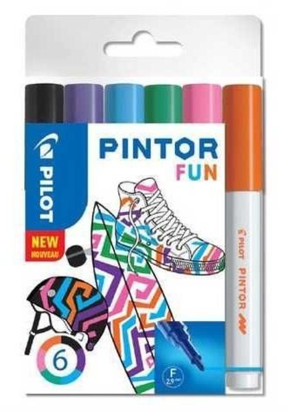 PILOT Pintor Fine Sada akrylových popisovačů 0,9-1,5mm - Creative 6 ks - main (0)