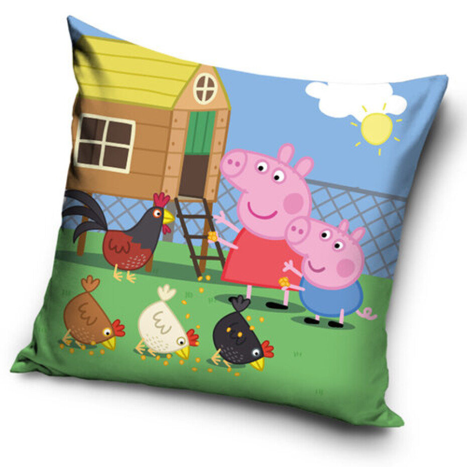 Carbotex Povlak na polštářek Prasátko Pepina a Tomík Na farmě, 40 x 40 cm - main (0)