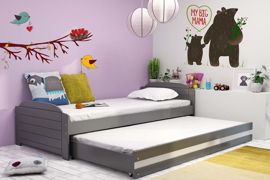 BMS Dětská postel s přistýlkou ​​LILI 2 | bílá 90 x 200 cm Barva: Bílá - bílá - main (5)