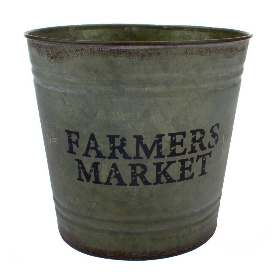 Kovový obal na květináč Farmers market, 22 x 21 cm - main (0)