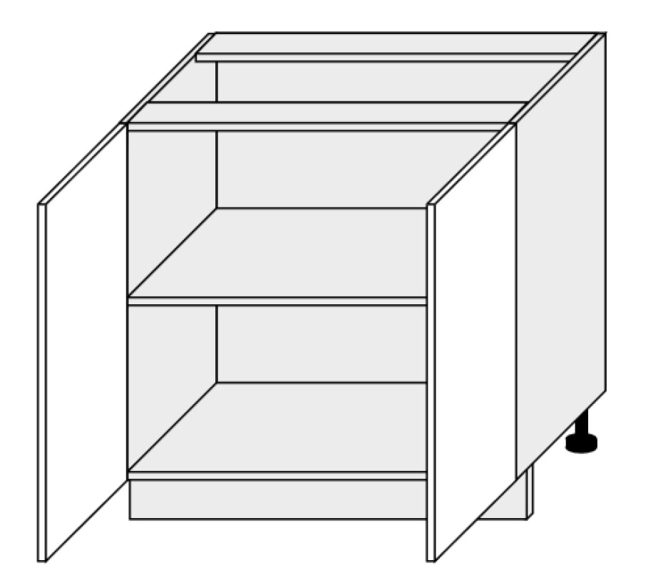 ArtExt Kuchyňská skříňka spodní SILVER | D11 80 Barva korpusu: Grey - main (19)