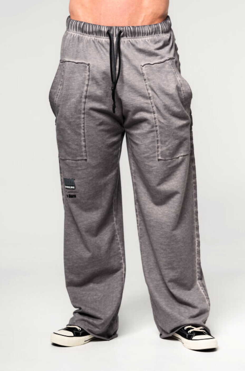 Pánské tepláky Nebbia  Washed-off Gym Sweatpants NO SHORTCUTS Light Grey XL - main (3)