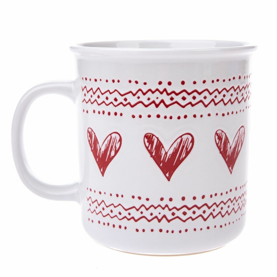 Vánoční keramický hrnek Christmas heart I bílá, 710 ml - main (0)