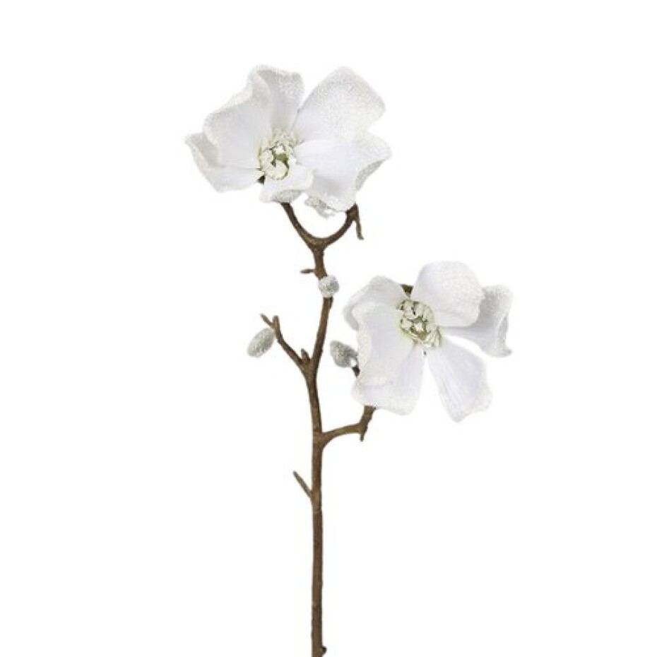 Umělá zasněžená Magnolie bílá, 49 cm - main (0)