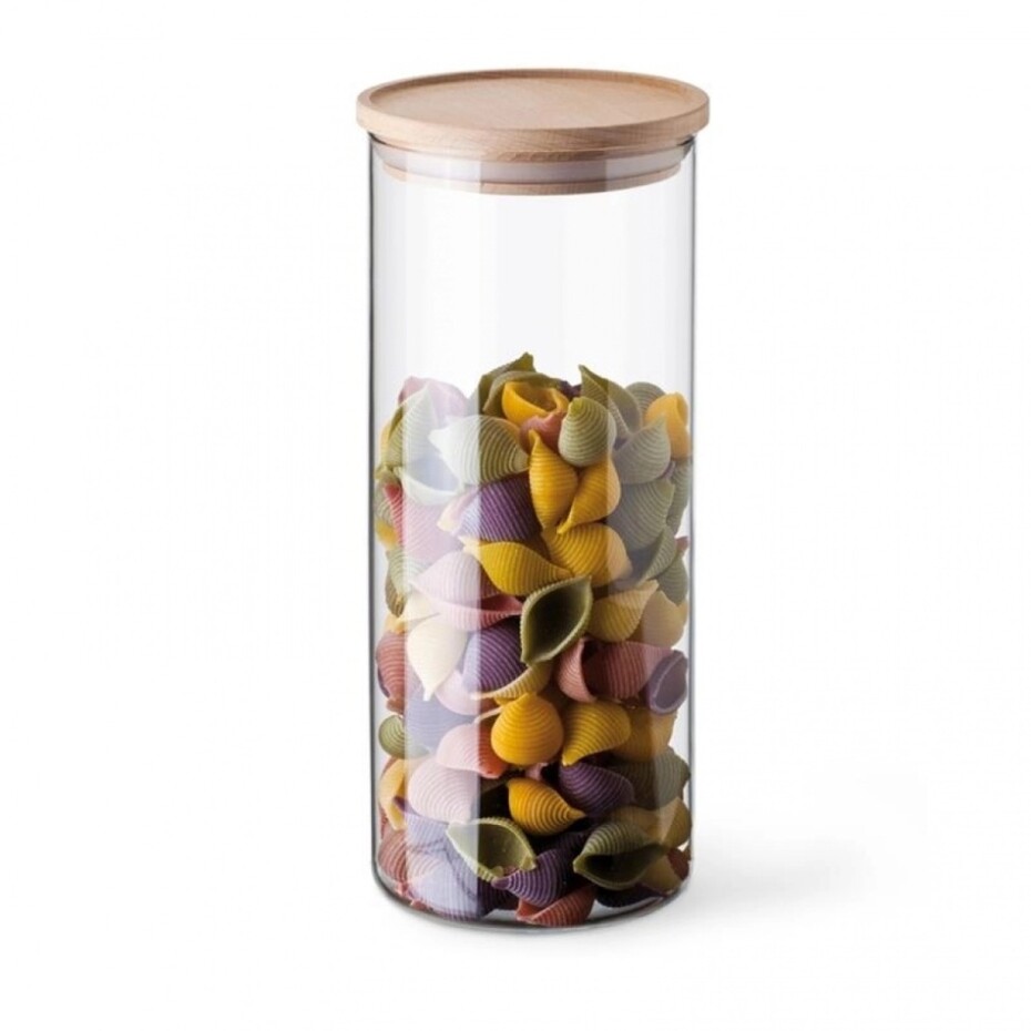 Simax 5142 skleněná dóza s dřevěným víčkem, 1,4 l - main (1)