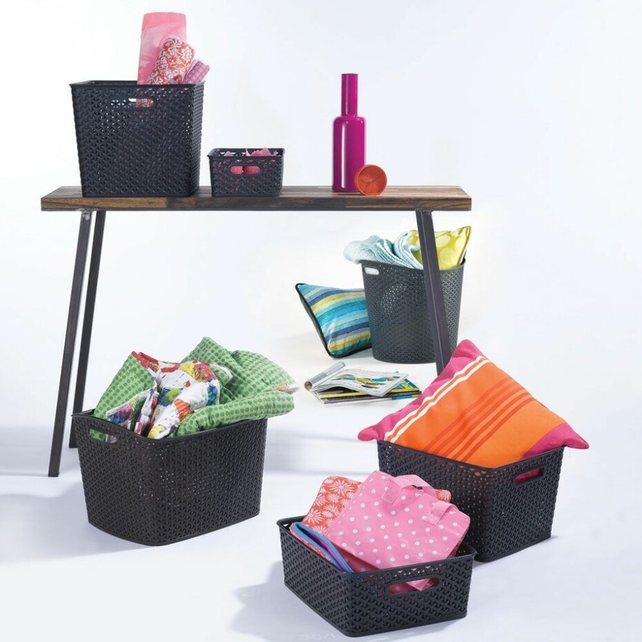 Úložný box RATTAN 'Y' STYLE - L tm. hnědý, Curver - main (1)