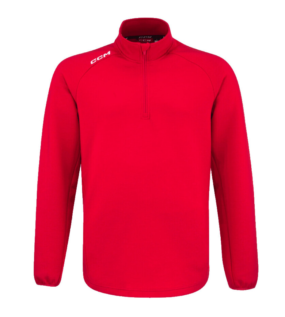 Pánská mikina CCM  LOCKER ROOM FLEECE 1/4 ZIP Red XS - main (0)