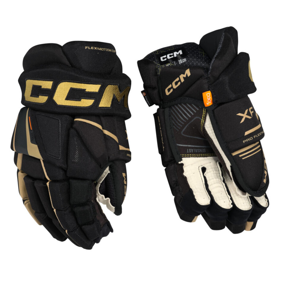 Hokejové rukavice CCM Tacks XF Black/Gold Junior 10 palců - main (0)