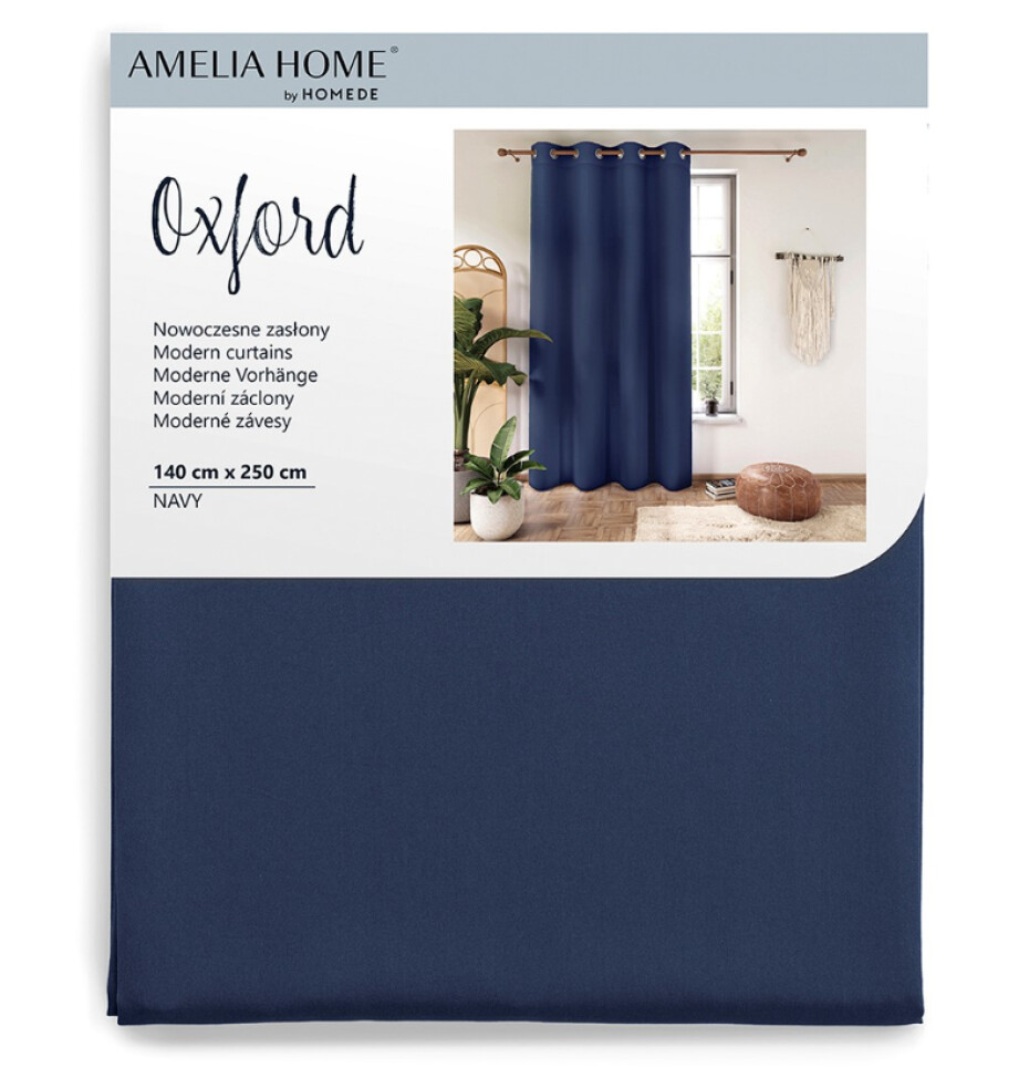 ArtFlhf Zatemňující závěs OXFORD EYELETS K | 140 x 250 cm Barva: Silver - main (35)