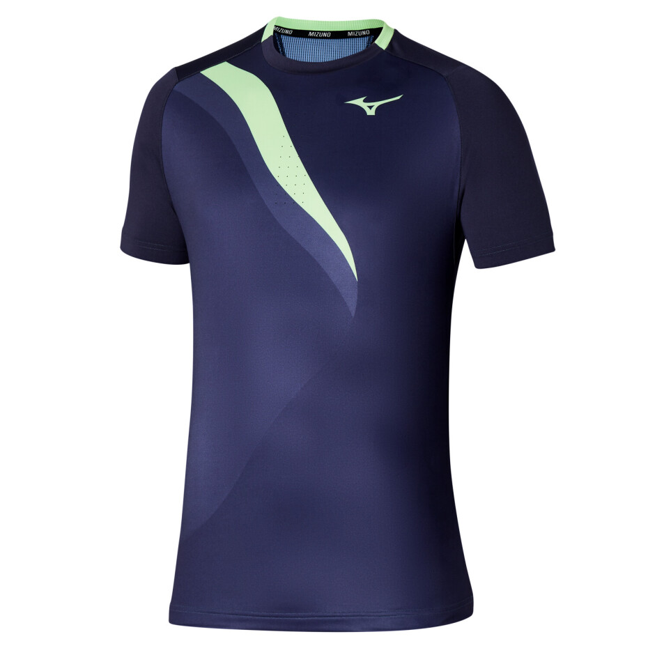 Pánské tričko Mizuno  Release Shadow Graphic Tee Evening Blue M - main (0)