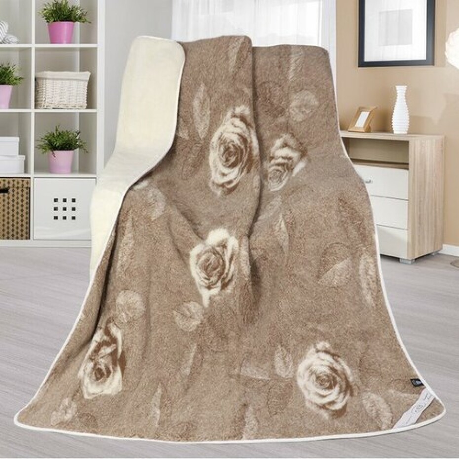Bellatex Vlněná deka Evropské merino DUO Růžička, 155 x 200 cm - main (0)