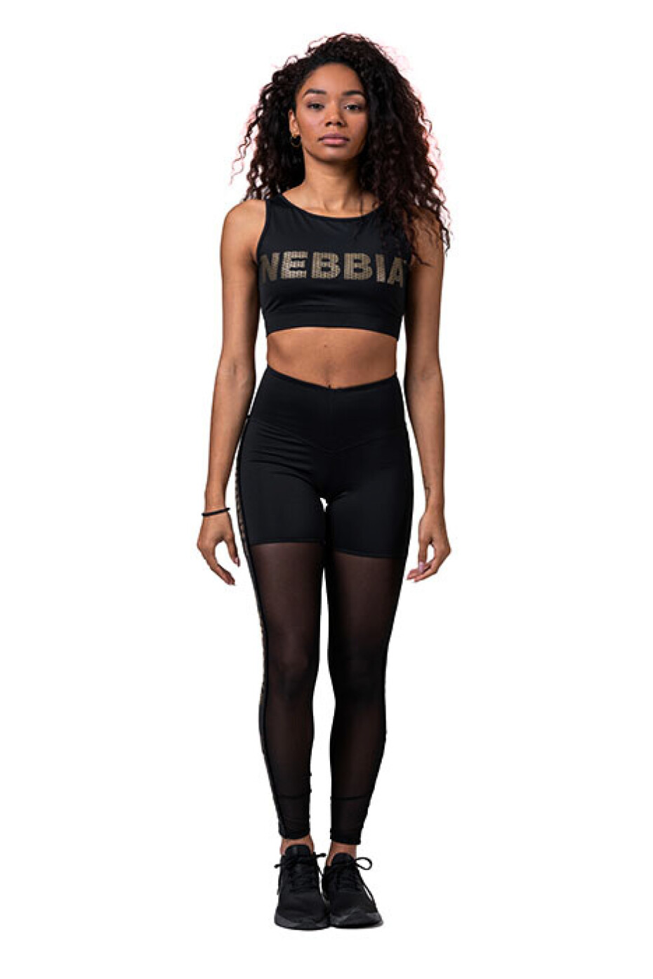 Dámské legíny Nebbia Intense Gold Mesh leggings 829 black S - main (0)