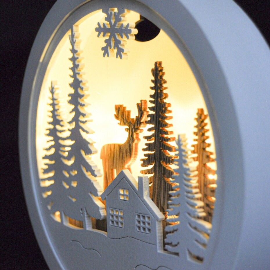 Solight Dekorativní LED obrázek Winter time - main (2)