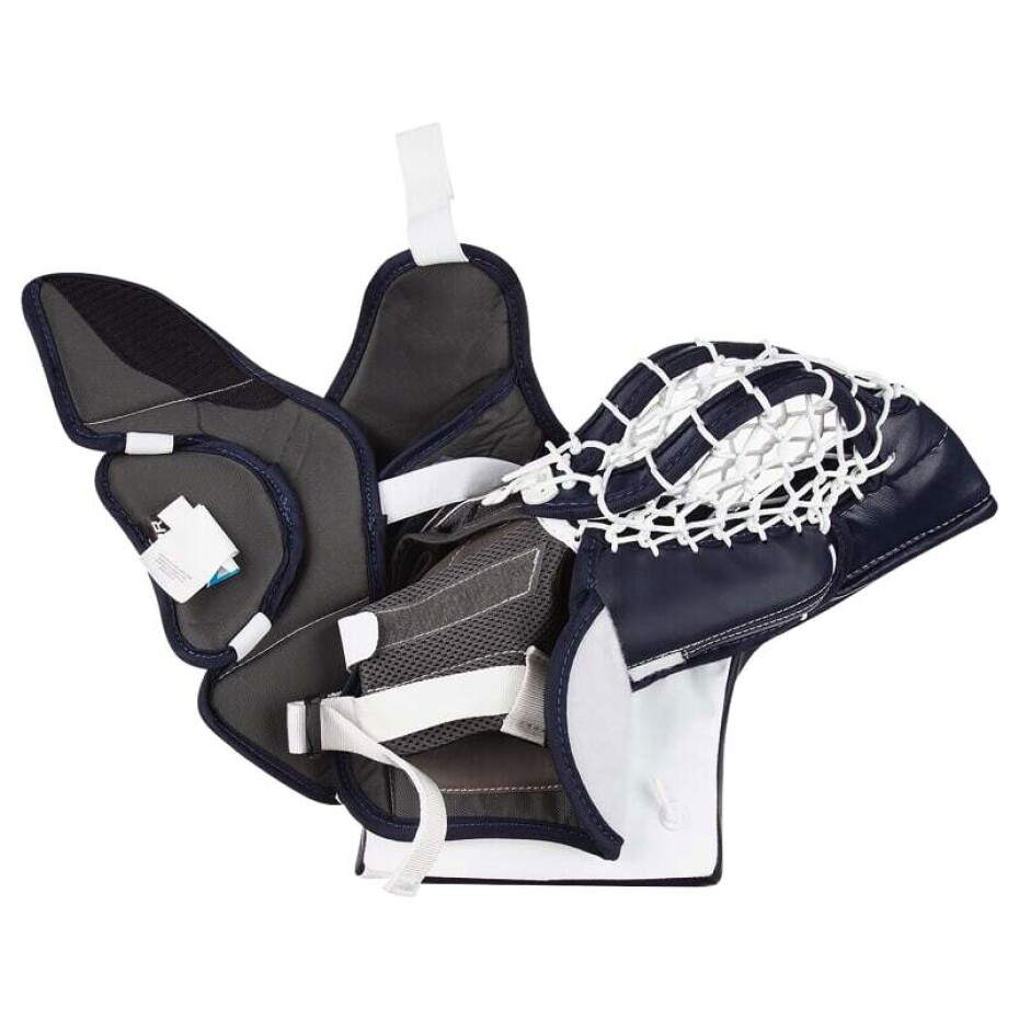 Lapačka Bauer Supreme MVPRO White/Navy Intermediate na levou ruku (normální) - main (3)