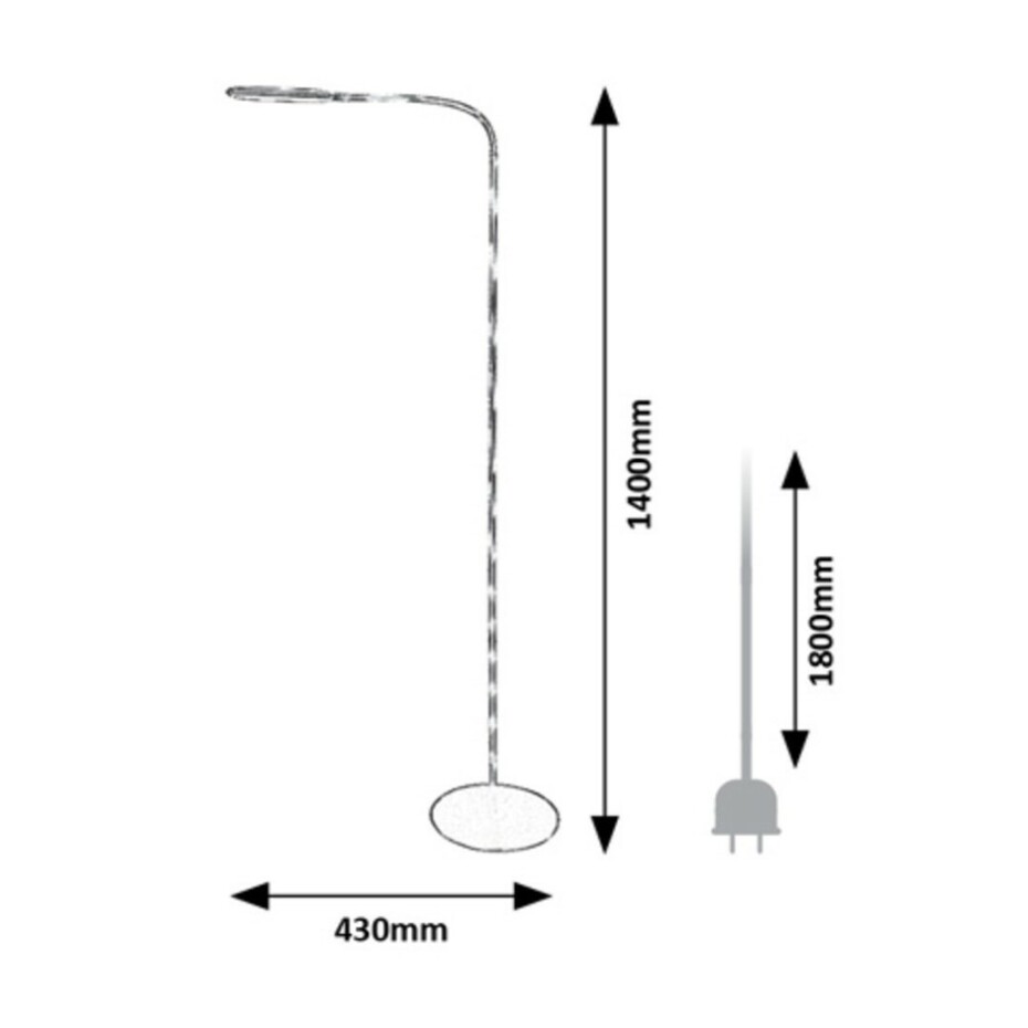 Rabalux 74009 stojací LED lampa Adelmo, 10 W, černá - main (5)