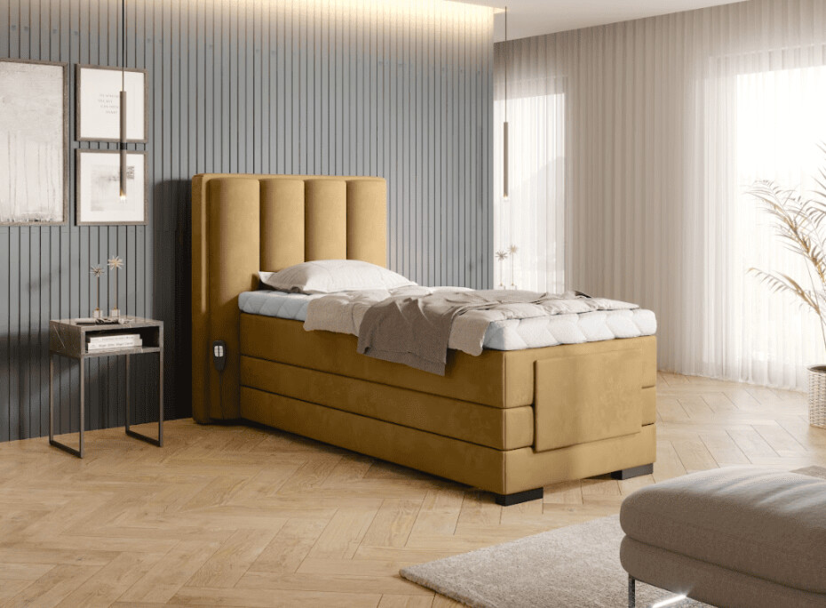Artelta Manželská postel VEROS Boxspring | elektrická polohovatelná 90 x 200 cm Barva: Lukso 40 - main (4)